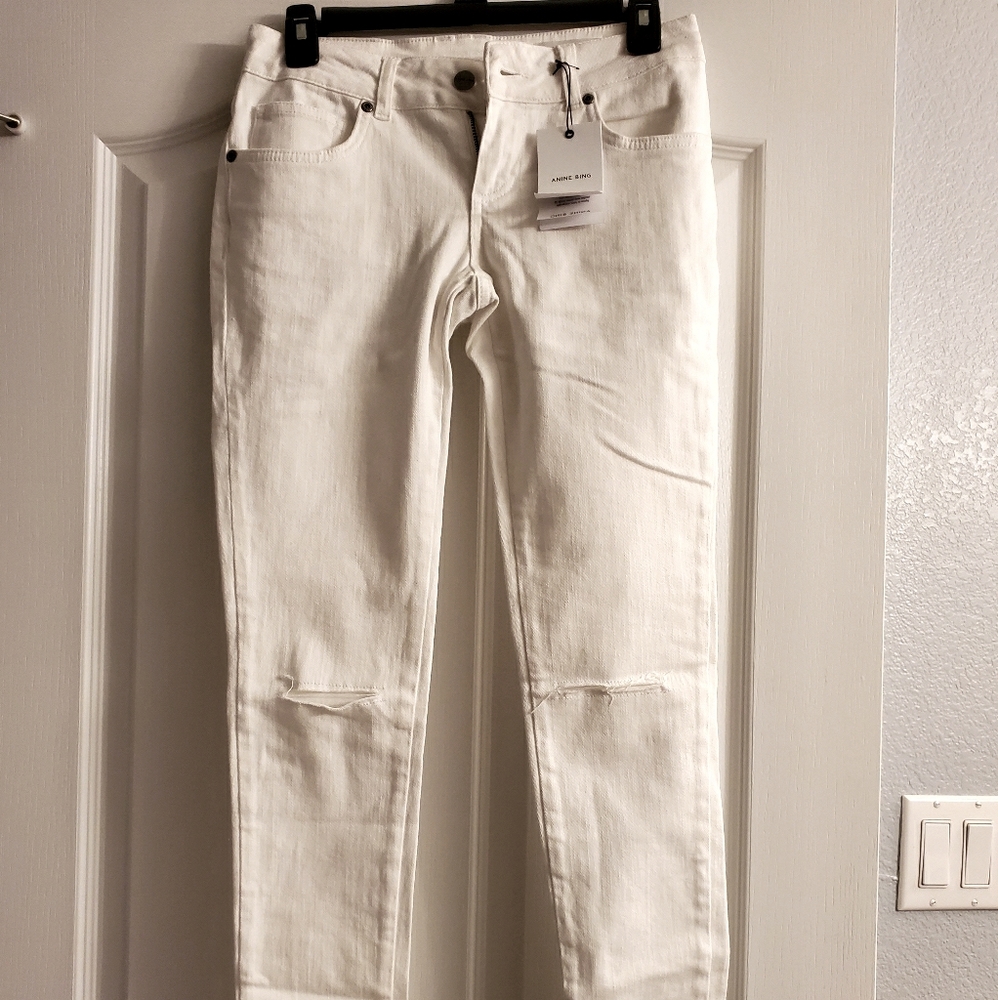 Anine Bing White Denim Jeans